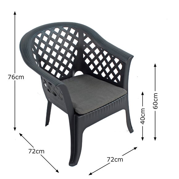 Savona Set of 2 Anthracite Chairs