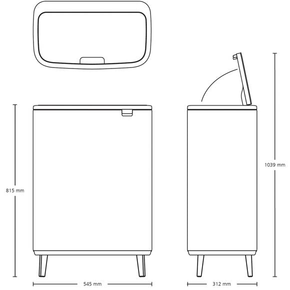 Brabantia Bo 2 x 30L Touch Bin Hi, product image 15