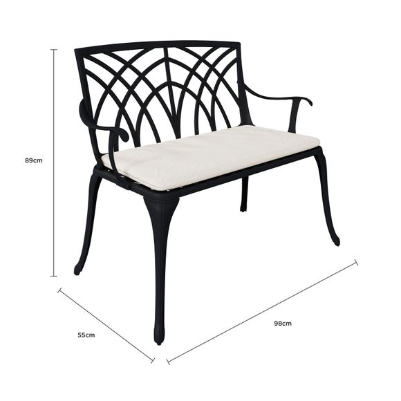Cast Aluminium 2 Seater Bench