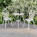 Cast Aluminium White Tulip Bistro Set