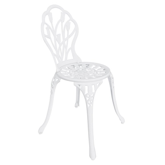 Cast Aluminium White Tulip Bistro Set