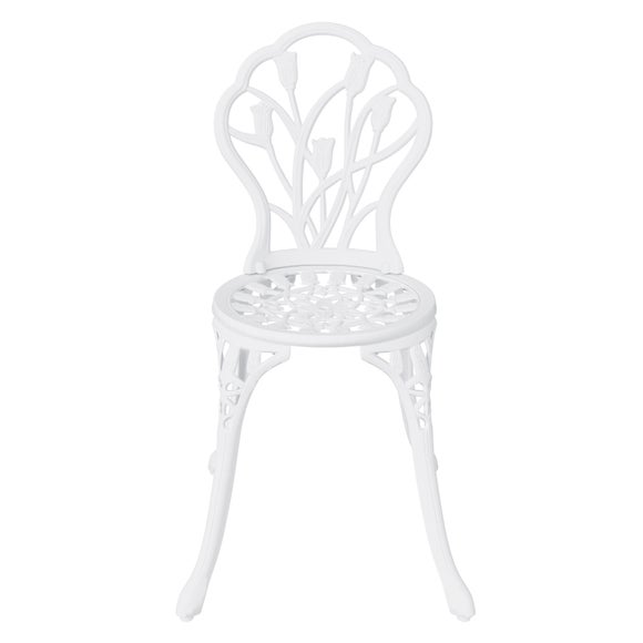 Cast Aluminium White Tulip Bistro Set