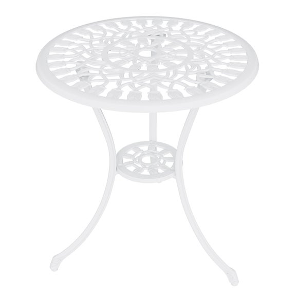 Cast Aluminium White Tulip Bistro Set