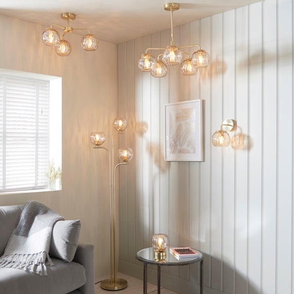 Vogue Arkoma Glass Floor Lamp