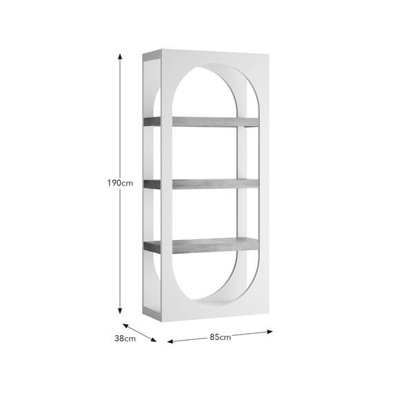 Albourne Tall Bookcase, Oak Effect