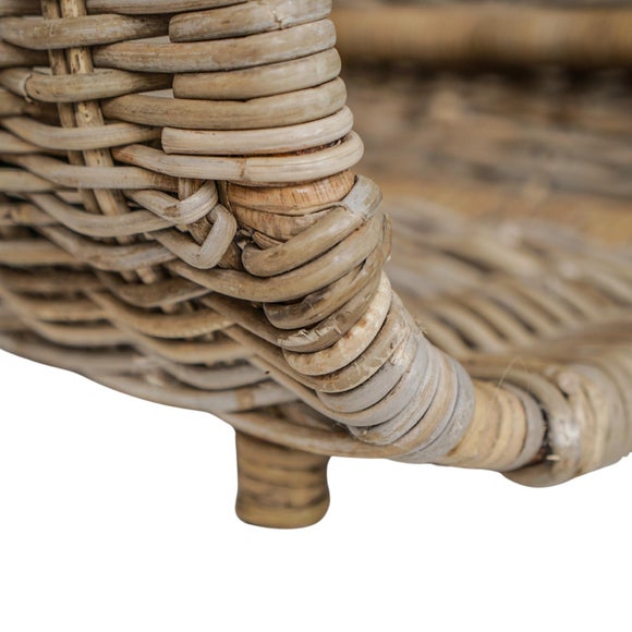 Natural Rattan Tall Log Storage Basket