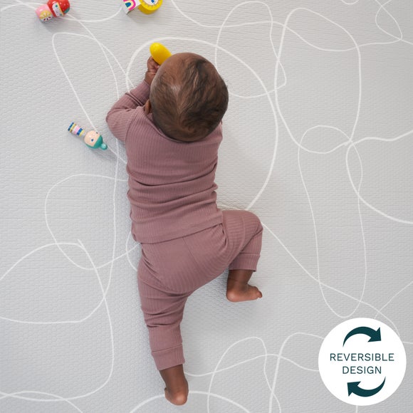 Tutti Bambini Luxury Padded XL Reversible Bubble and Terazzo Playmat 200 x 140cm