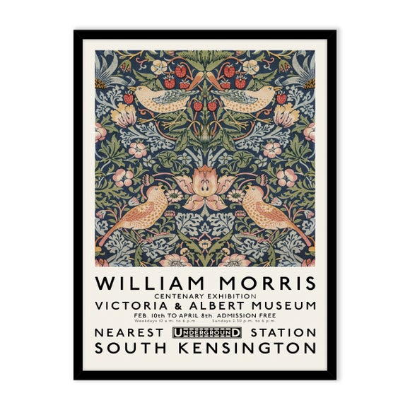 William Morris Inspired Exhibition Framed Poster