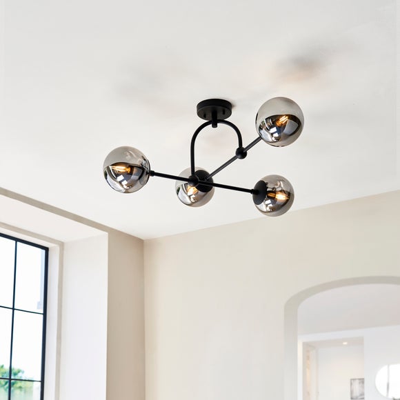 Vogue Newton 4 Light Semi Flush Ceiling Light, product image 1