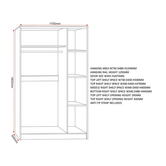 Walker Triple Wardrobe, product image 7