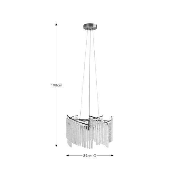 Spiralia 3 Light Glass Ceiling Light