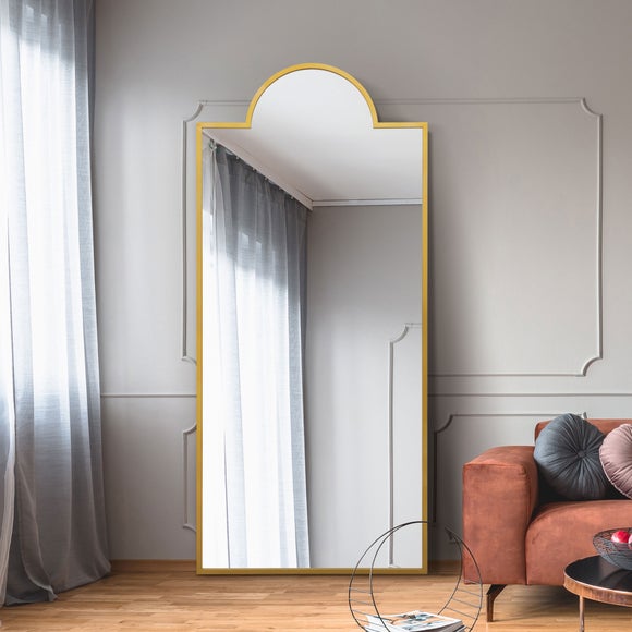 Zenestra Modern Crown Arched Indoor Outdoor Full Length Wall Mirror, product image 9
