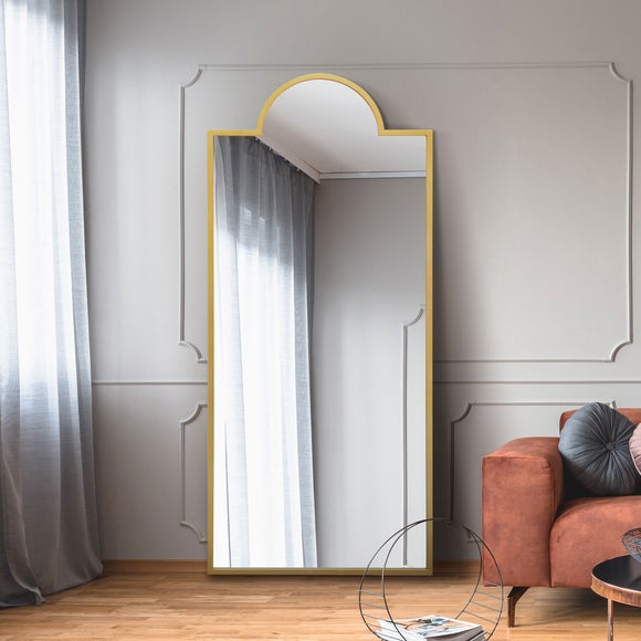 Zenestra Modern Crown Arched Indoor Outdoor Full Length Wall Mirror, product image 5