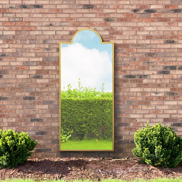 Zenestra Modern Crown Arched Indoor Outdoor Full Length Wall Mirror, product image 6