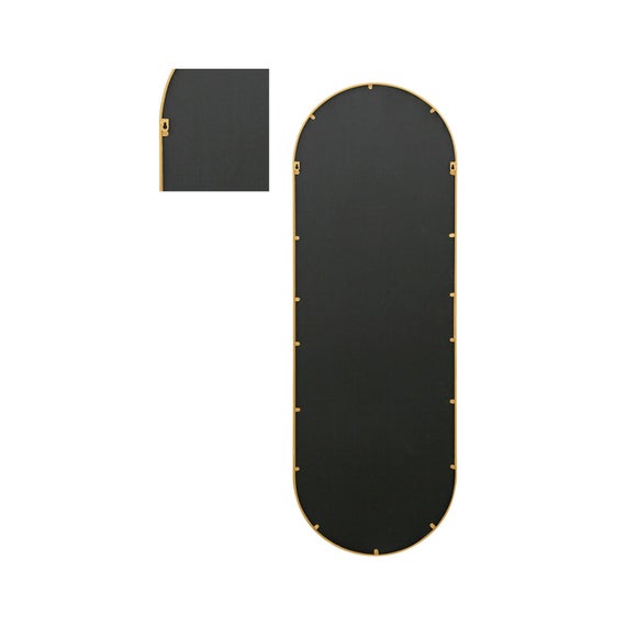 Vultus Lozenge Oval Indoor Outdoor Full Length Wall Mirror, product image 4