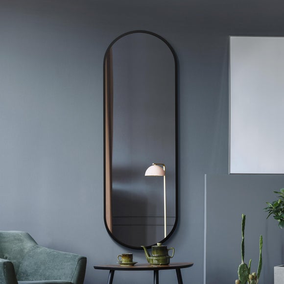 Vultus Lozenge Oval Indoor Outdoor Full Length Wall Mirror, product image 9