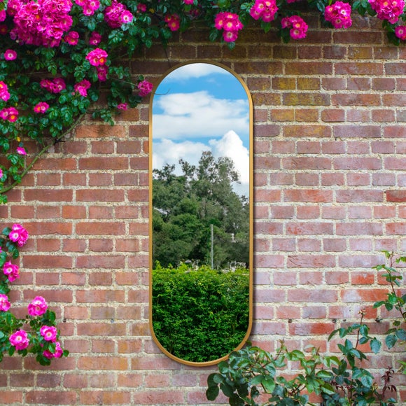 Vultus Lozenge Oval Indoor Outdoor Full Length Wall Mirror, product image 6