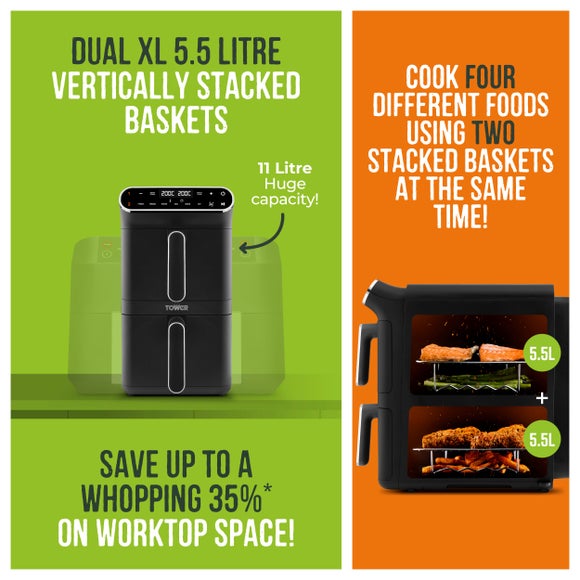 Tower Vortx 11L Twin Stack Air Fryer
