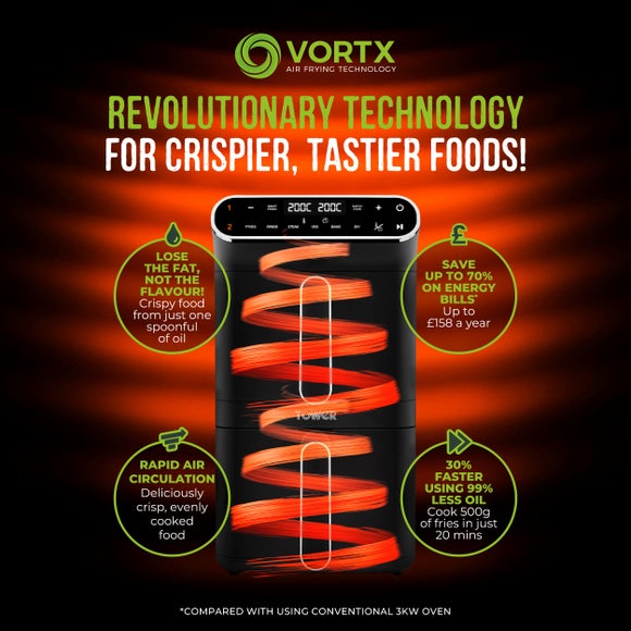 Tower Vortx 11L Twin Stack Air Fryer