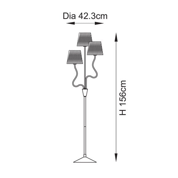 Vogue Priya Boho 3 Light Floor Lamp