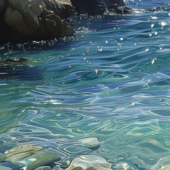Cedar & Sage Crystal Waters Framed Canvas