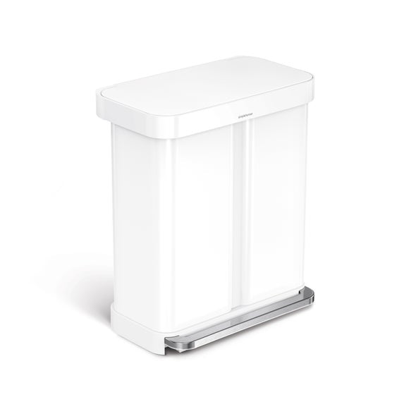 Simplehuman 58L Stainless Steel Dual Compartment Pedal Bin