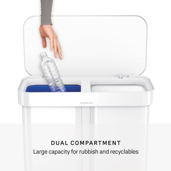 Simplehuman 58L Stainless Steel Dual Compartment Pedal Bin