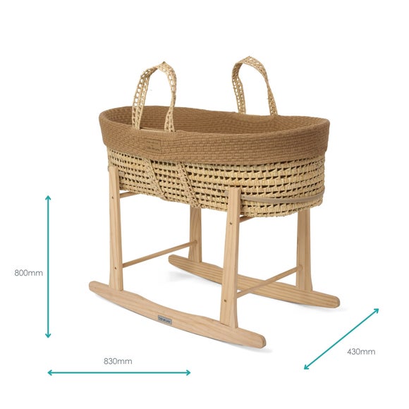 Clair De Lune Organic Moses Basket with Rocking Stand, product image 7