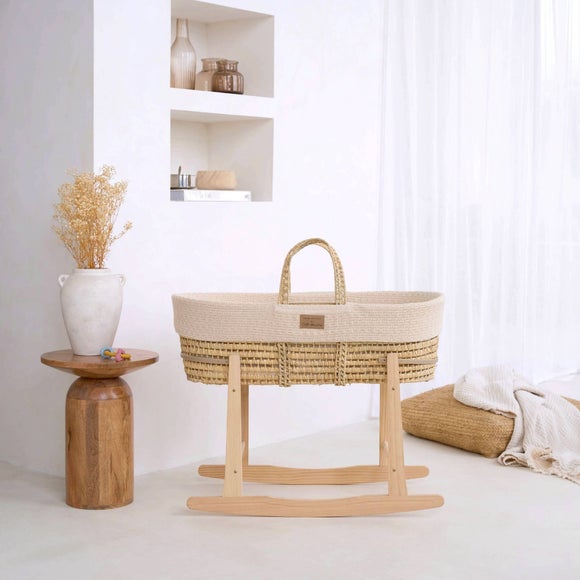 Clair De Lune Organic Moses Basket with Rocking Stand, product image 8