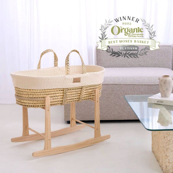 Clair De Lune Organic Moses Basket with Rocking Stand, product image 13