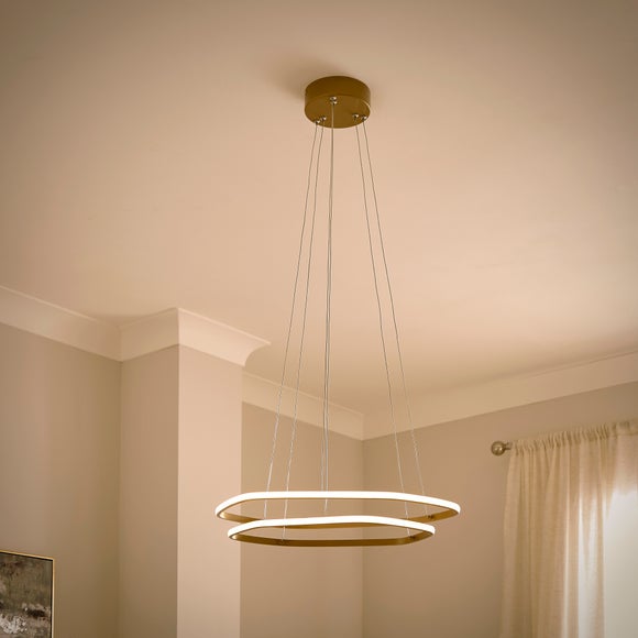 Puddle Double Hoop 2 Light Adjustable LED Ceiling Light