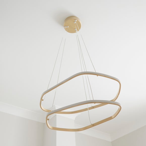 Puddle Double Hoop 2 Light Adjustable LED Ceiling Light