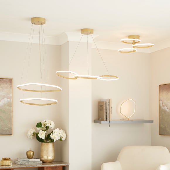 Puddle Double Hoop 2 Light Adjustable LED Ceiling Light