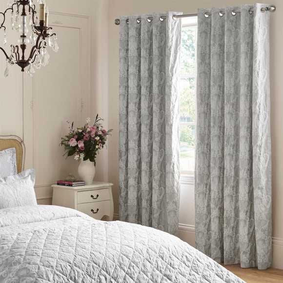 Dorma Vivana Damask Polycotton Blackout Eyelet Curtains, product image 2