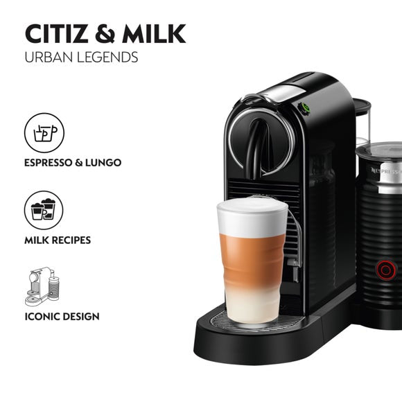 Nespresso Citiz Coffee Machine with Aeroccino Milk Frother, product image 2