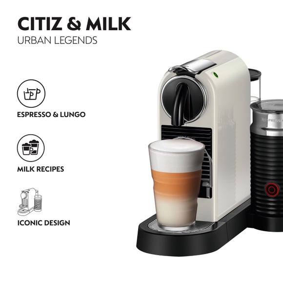 Nespresso Citiz Coffee Machine with Aeroccino Milk Frother, product image 8