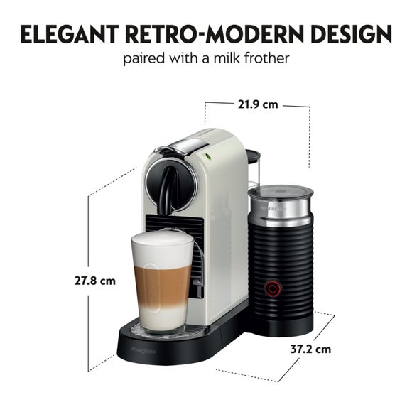 Nespresso Citiz Coffee Machine with Aeroccino Milk Frother, product image 12