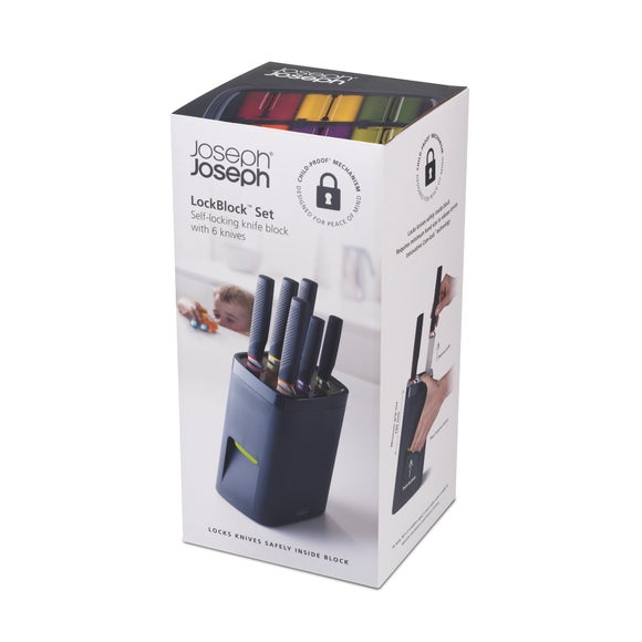 Joseph Joseph Lock Block 6 Piece Knife Block Set