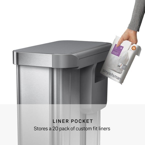 Simplehuman 58L Dual Compartment Rectangular Bin