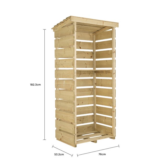 Charles Bentley Wooden Single Tall Log Store