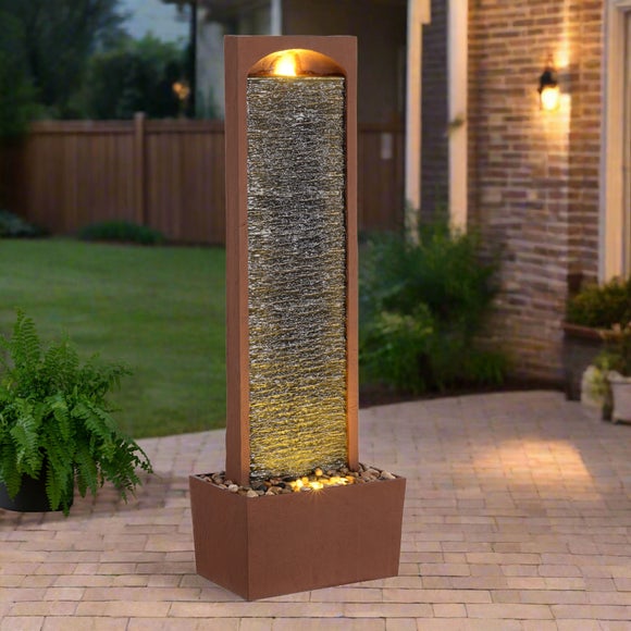 Teamson Textured Red Rock Waterfall Water Feature