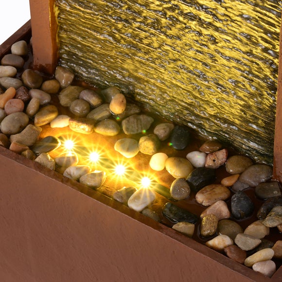 Teamson Textured Red Rock Waterfall Water Feature