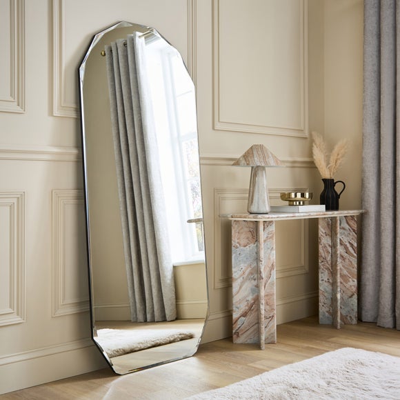 Livia Luxe Bevelled Edge Oval Full Length Wall Mirror, product image 1