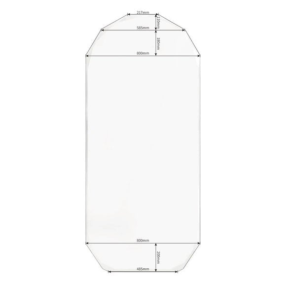 Livia Luxe Bevelled Edge Oval Full Length Wall Mirror, product image 4