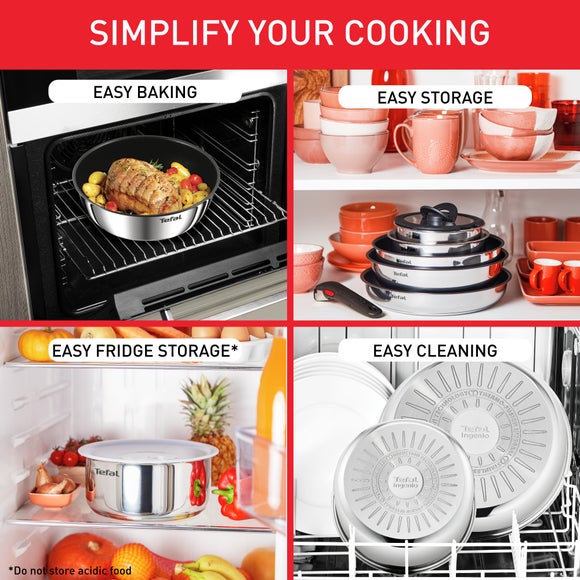 Tefal Ingenio Cook Eat 8 Piece Pan Set