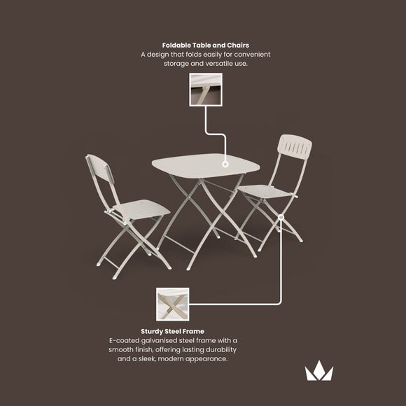 Venice Square 2 Seater Bistro Set, product image 8