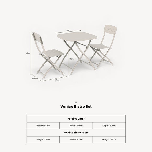 Venice Square 2 Seater Bistro Set, product image 10