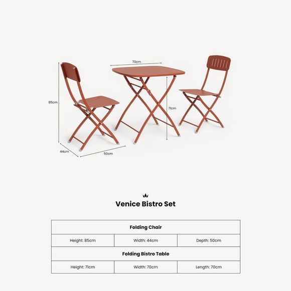 Venice Square 2 Seater Bistro Set, product image 5