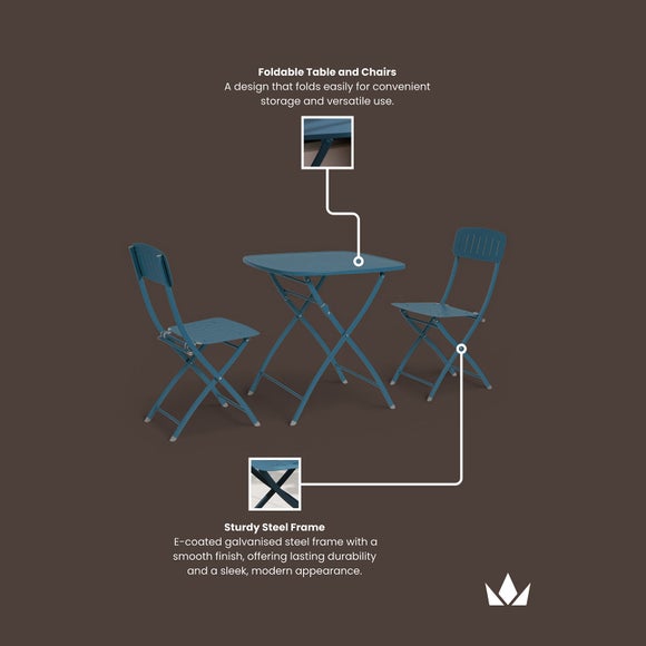 Venice Square 2 Seater Bistro Set, product image 14