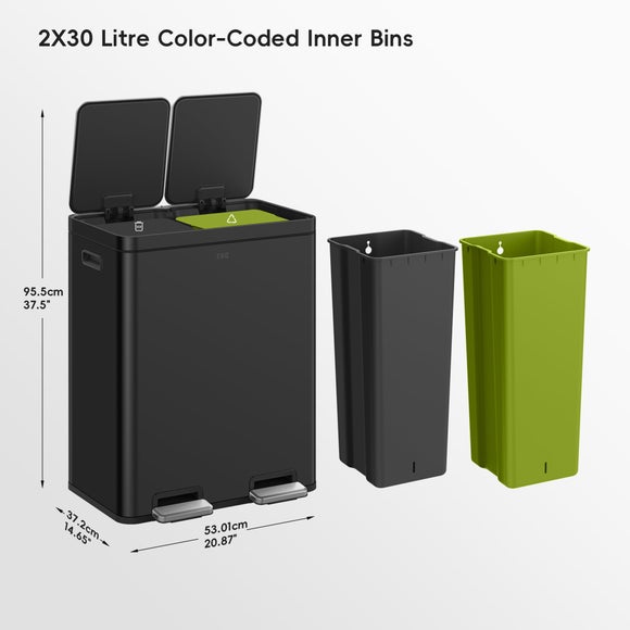 EKO Edison 3030L Recycling Bin, product image 11
